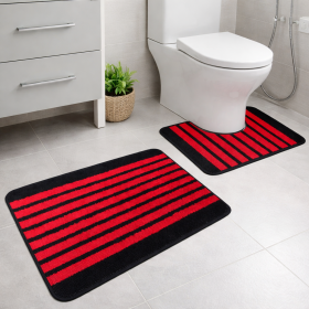 Set 2 covorase baie - cu membrana antiderapanta, 100% fibre sintetice, Sandy Larissa