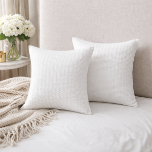 Set 2 fete perna Kotonia Home- Creponat, 70% bumbac cu 30% poliester,  alb - imagine 3