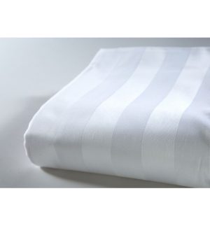 Lenjerie completa patut Kotonia Home Bebe - damasc cu latime dungi 2 cm, 100% bumbac, alb - imagine 3
