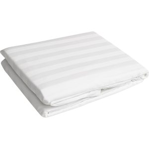 Fata de masa Kotonia Home - 150x230 cm, 100% bumbac, Damasc cu latime dungi 2 cm, alb - imagine 6