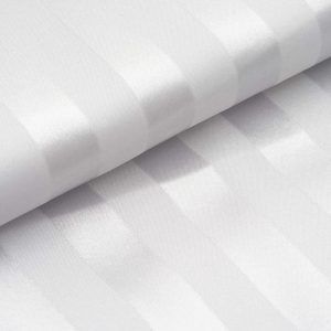 Fata de masa Kotonia Home Hotel - 150x230 cm, Damasc Saten, 100% bumbac, alb, dungi cu latime 1 cm - imagine 5