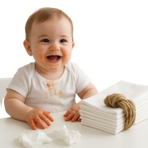 Pachet 30 lavete Kotonia Home Bebe - 30x50 cm, 100% bumbac, ranforce alb - imagine 2