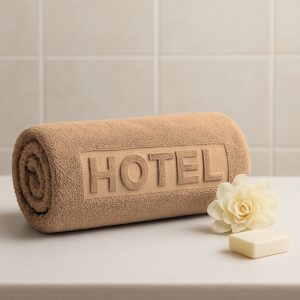 Prosop baie pentru picioare Kotonia Home Hotel, 50x70 cm, 100% Bumbac, 50x70 cm, 850 g/mp, bej - imagine 2
