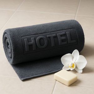 Prosop baie pentru picioare Kotonia Home Hotel, 50x70 cm, 100% Bumbac, 50x70 cm, 850 g/mp, gri antracit - imagine 5