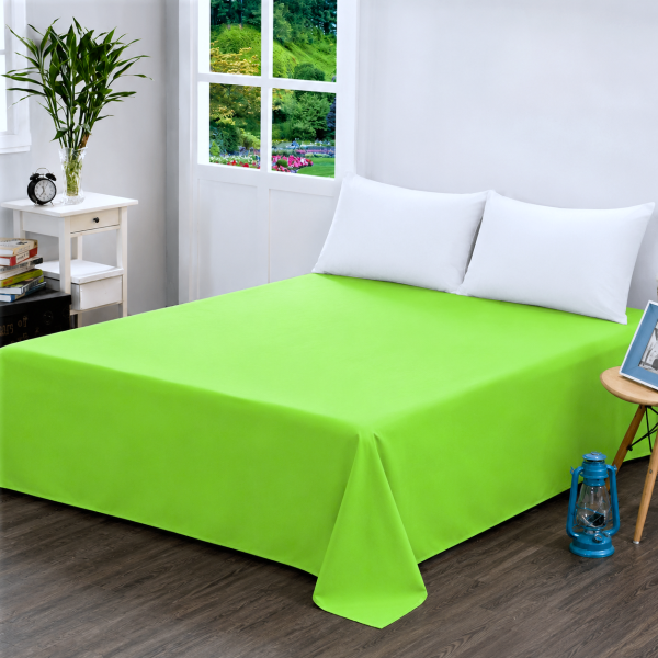 Cearceaf de pat Kotonia Home, 100% bumbac, Olandina color, 220x240 cm, verde