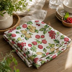 Fata de masa Kotonia Home, 100% bumbac, creton, decor fructe - 01 - imagine 2