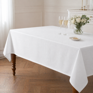 Fata de masa Kotonia Home - 110x110 cm, 100% Bumbac, 180 gr/mp, Percale, alb - imagine 2