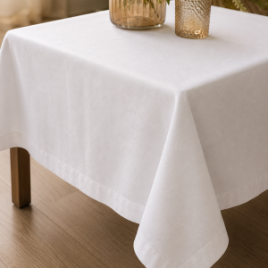 Fata de masa Kotonia Home Hotel - Ranforce sanforizat, 100% bumbac, 180 gr/mp, dimensiunea 110x110 cm, alb - imagine 2