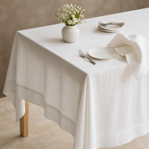 Fata de masa Kotonia Home Hotel - Ranforce sanforizat, 100% bumbac, 180 gr/mp, dimensiunea 150x230 cm, alb - imagine 8