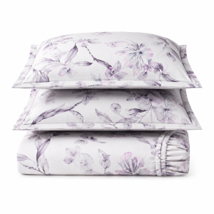 Husa cu elastic pentru pat Kotonia Home - Ranforce color Deco si 2 fete perna 50x70 cm, 100% bumbac, decor floral - 12 - imagine 2