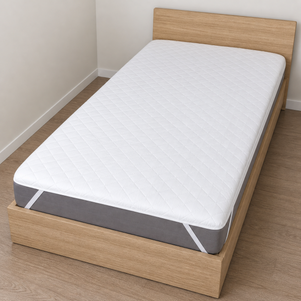 Protectie impermeabila pentru saltea – 100×200 cm, compozitie pvc matlasat ultrasonic, alb