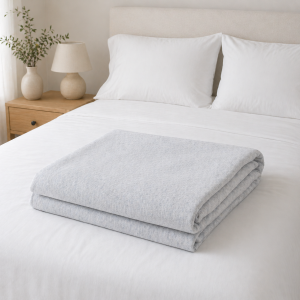 Husa pat cu elastic Kotonia Home - Ranforce La-viva color uni, gri deschis - imagine 2