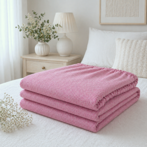 Husa pat cu elastic Kotonia Home - Ranforce La-viva color uni, fuxia - imagine 2