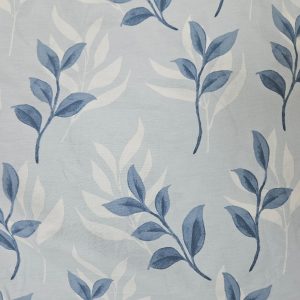 Lenjerie de pat Kotonia Home cu 4 fete de perna- 2 persoane, ranforce imprimat, 100% bumbac, decor floral, bleu si alb - imagine 3