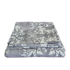Lenjerie de pat 2 persoane, tesatura clasica neteda, 100% bumbac, decor floral- 50 - imagine 3