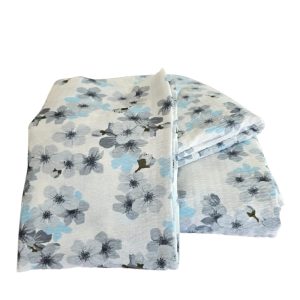 Lenjerie de pat - 2 persoane, textura creponata, decor floral - cod 016 - imagine 3