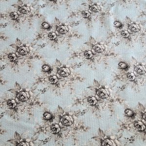 Lenjerie de pat - 2 persoane, textura creponata, decor floral - cod 017 - imagine 2