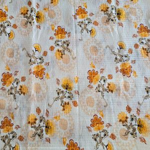 Lenjerie de pat - 2 persoane, textura creponata, decor floral - cod 018 - imagine 2