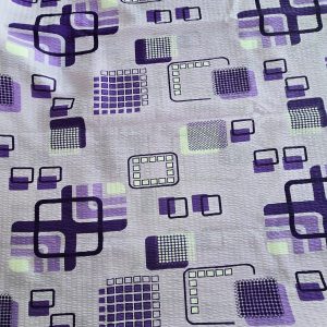 Lenjerie de pat - 2 persoane, textura creponata, decor geometric- cod 019 - imagine 2