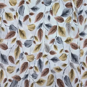 Lenjerie de pat - 2 persoane, textura creponata, decor frunze- cod 025 - imagine 2