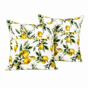 Pachet 2 perne decor Kotonia Home - 50x50 cm, creton impermeabil 100% bumbac, cu umplutura puf siliconizat, imprimeu lamai - imagine 5