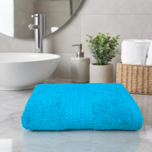 Prosop baie Rise Jacquard - 100% Bumbac, 500g/mp, turquoise