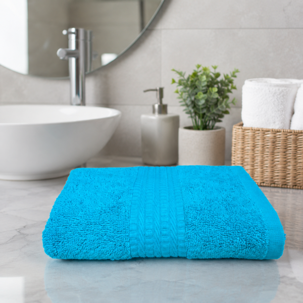 Prosop baie Rise Jacquard - 100% Bumbac, 500g/mp, turquoise