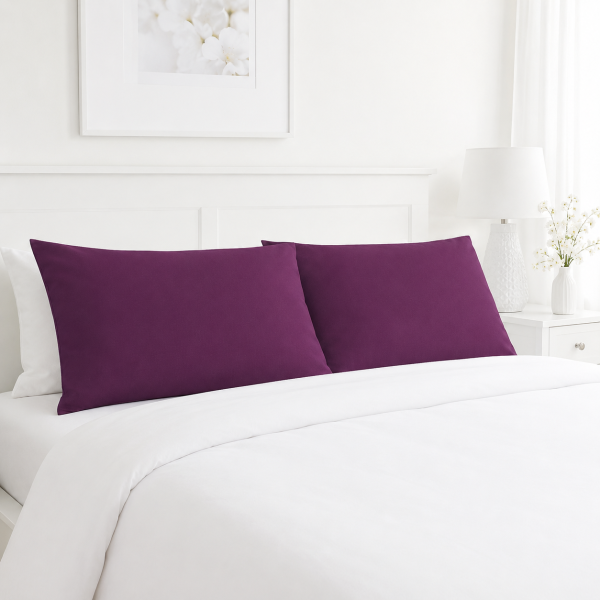 Set 2 Fete de perna Kotonia Home Hotel, 100% bumbac, Olandina color,  dimensiunea 50x70 cm, mov