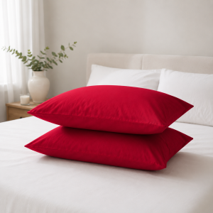 Set 2 Fete de perna Kotonia Home Hotel, 100% bumbac, Olandina color, dimensiunea 50x70 cm, rosu - imagine 2