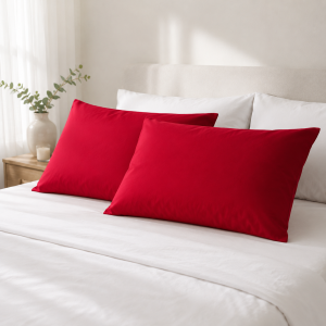 Set 2 Fete de perna Kotonia Home Hotel, 100% bumbac, Olandina color, dimensiunea 50x70 cm, rosu