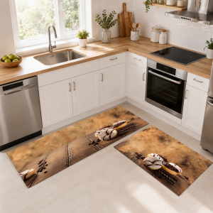Set 2 covoare pentru bucatarie, antiderapant, print digital 3D - decor dulciuri - 06 - imagine 2