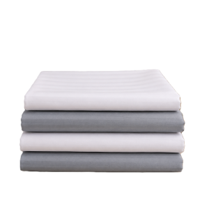 Set 4 fete de perna Kotonia Home - damasc 1 cm, 100% bumbac, 70x70 cm, gri si alb - imagine 4