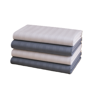Set 4 fete de perna Kotonia Home - damasc 1 cm, 100% bumbac, 70x70 cm, gri antracit si alb - imagine 4