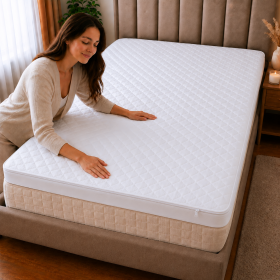 Topper Saltea Memory Kotonia Home - 180x200+4 cm, alb