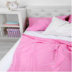 Cearceaf pentru pilota Kotonia Home -180x220 cm, 100% bumbac, olandina color uni, roz - imagine 3