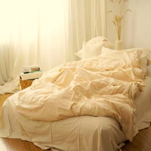 Cearceaf pentru pilota Kotonia Home, 100% bumbac, ranforce color uni, ivoire - imagine 2