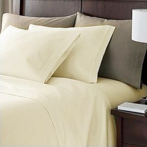 Cearceaf pentru pilota Kotonia Home, 100% bumbac, ranforce color uni, ivoire - imagine 3