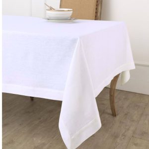Fata de masa Kotonia Home - 150x230 cm, 100% Bumbac, 180 gr/mp, Percale, alb