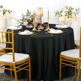 Fata de masa Kotonia Home - rotunda cu diametrul 300 cm, blackout, negru