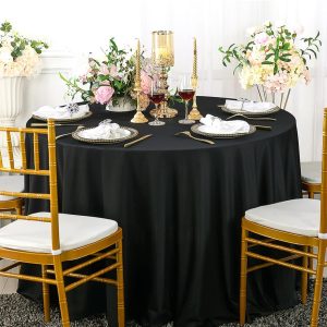 Fata de masa Kotonia Home - rotunda cu diametrul 300 cm, blackout, negru