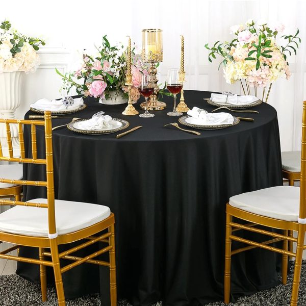 Fata de masa Kotonia Home - rotunda cu diametrul 300 cm, blackout, negru