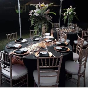 Fata de masa Kotonia Home - rotunda cu diametrul 300 cm, blackout, negru - imagine 2