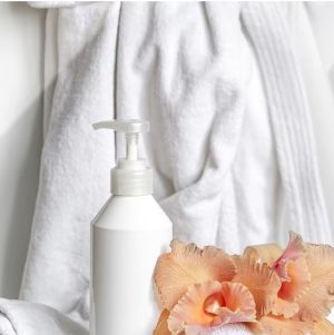 Halat de baie cu guler, unisex, Kotonia Home Hotel- prosop, 100% bumbac, alb, - imagine 3
