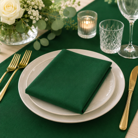 10 Servetele masa Kotonia Home Hotel, 100% bumbac, creton, dimensiunea 40x40 cm, verde smarald