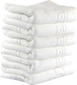 Pachet 6 prosoape Kotonia Home Hotel - Greek Border Jacquard, 30x50 cm, 100% bumbac, 400 gr/mp, alb - imagine 5
