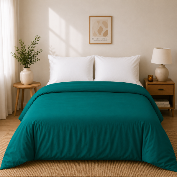 Cearceaf pentru pilota Kotonia Home, 100% bumbac, ranforce color uni, aqua marine