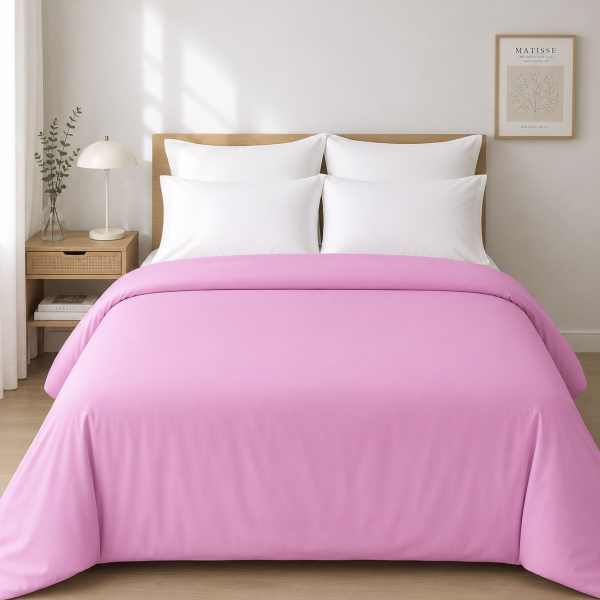 Cearceaf pentru pilota Kotonia Home, 100% bumbac, ranforce color uni, roz