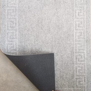 Covoras intrare antiderapant - Decor Greek Border uni, 45x75 cm, 100% pvc, gri mediu - imagine 2