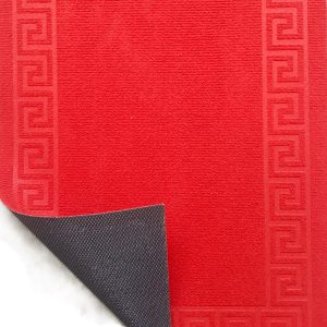 Covoras intrare antiderapant - Decor Greek Border uni, 45x75 cm, 100% pvc, rosu - imagine 2