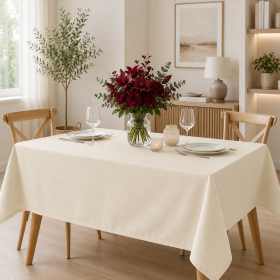 Fata de masa Kotonia Home - Delice light ivoire, 100% bumbac